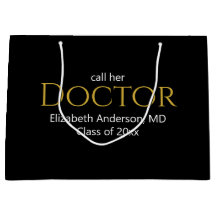 Call Her Doctor Grad's Name Black White Graduation