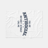 Call Me Antisocial But Don't Actually Call Me Funn フリースブランケット (正面(横))