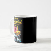 Call Me Antisocial Donut Pun Funny Introvert Quote コーヒーマグカップ (正面左)