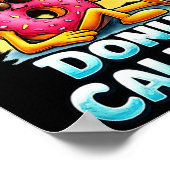 Call Me Antisocial Donut Pun Funny Introvert Quote ポスター (角)