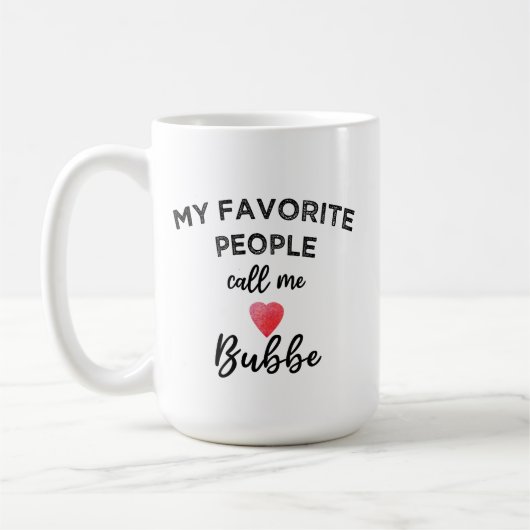 Call Me BUBBE Yiddish Grandmother Jewish Grandma コーヒーマグカップ (左)