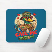 Call Me Duck Hunting Retro Valentine's Day Men Wom マウスパッド (マウス)