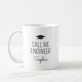 Call Me Engineer Personalized Name コーヒーマグカップ