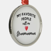 Call Me Granmanman Caribbean Creole Grandmother  メタルオーナメント (右)