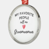 Call Me Granmanman Caribbean Creole Grandmother  メタルオーナメント (左)