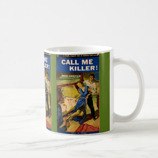 Call Me Killerのパルプフィクションカバー コーヒーマグカップ (右)