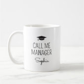 Call Me Manager Personalized Name コーヒーマグカップ (左)