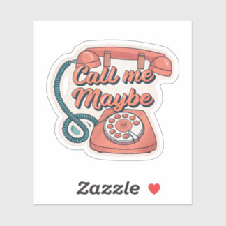 Call Me Maybe | Retro Rotary Phone Pop Aesthetic S シール