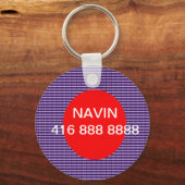 CALL-ME-Svpの名前と電話番号の置き換え キーホルダー (正面)