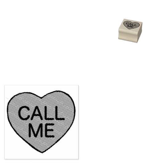 CALL ME Valentine's Day Candy Conversationハート ラバースタンプ (押印)