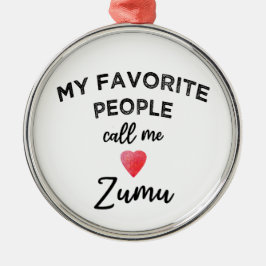 Call Me ZUMU Chinese Paternal Grandmother Nickname メタルオーナメント