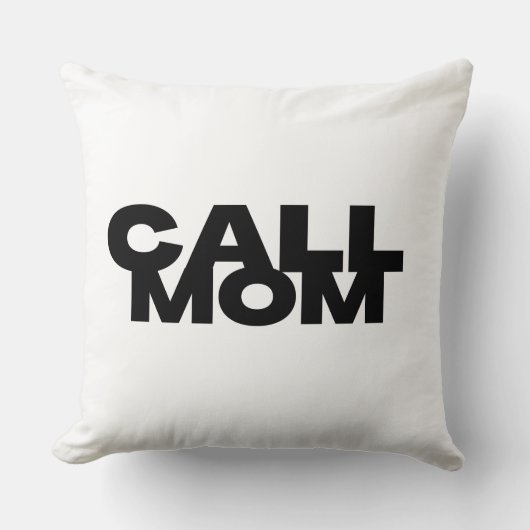 Call Mom Dorm Room Throw Pillow クッション (正面)