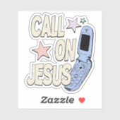 Call on Jesus – Retro Faith Design シール (シート)