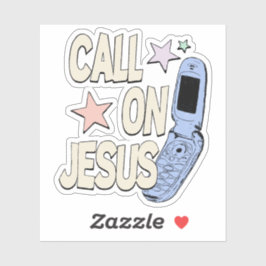 Call on Jesus – Retro Faith Design シール