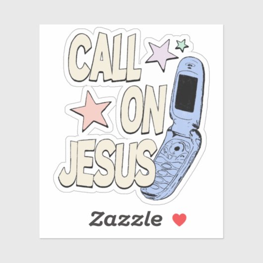 Call on Jesus – Retro Faith Design シール (シート)