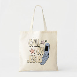 Call on Jesus – Retro Faith Design トートバッグ