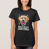 Call Smart Blonde A Labrador Retriever Dog Theme H Tシャツ (正面)