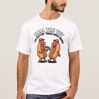 Call The Vet I'm Putting These Dogs Down Hot Dog Tシャツ