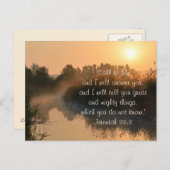 Call to Me, Bible Verse Jeremiah 33:3はがき ポストカード (正面/裏面)