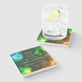 Call to Me Bible Verse Jeremiah 33:3石のコースター ストーンコースター (横)