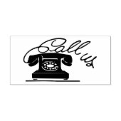"Call Us"レトロ電話ラバーアートスタンプ ラバースタンプ (インプリント)