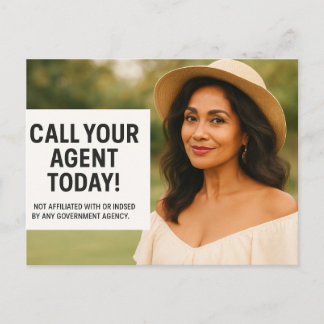 Call Your Agent Today – Medicare Reminder Postcard シーズンポストカード