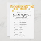 CALLAは適切な価格の赤ちゃんシャワーゲームカードを推測 招待状 (正面)