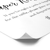 CALLAビーおむつラッフルベビーシャワーゲームサイン ポスター (角)