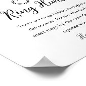 CALLAビーリングや輪狩りブライダルシャワーゲームサイン ポスター (角)