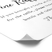 CALLAビーワインラッフルブライダルシャワーゲームサイン ポスター (角)