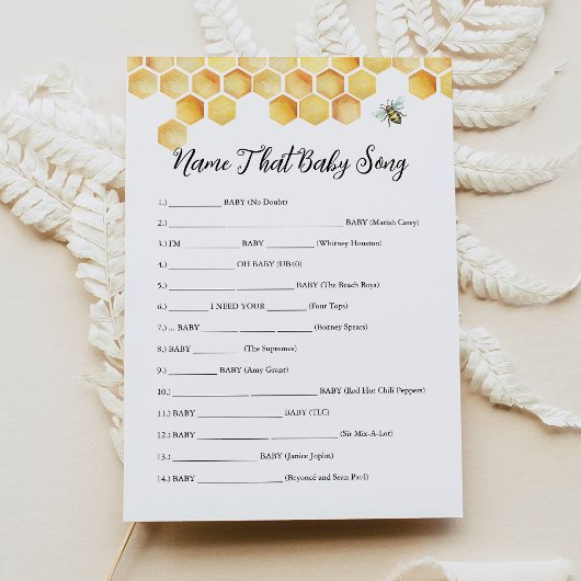 CALLAビー名そのベビーソングゲームカード 招待状