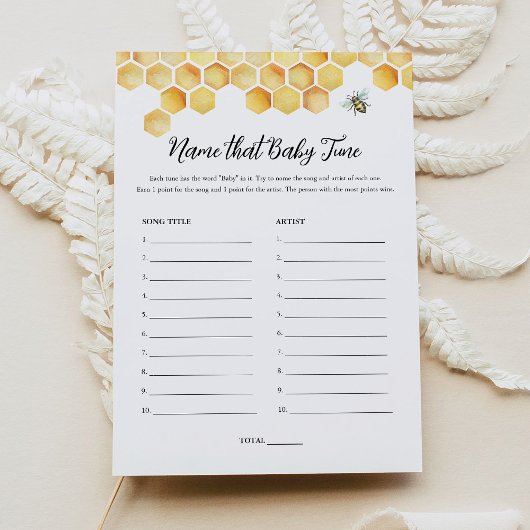 CALLAビー名そのベビーチューニングベビーシャワーゲーム 招待状