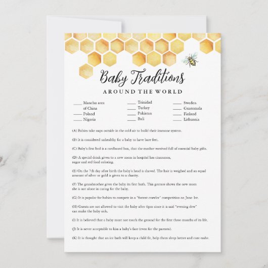 CALLAベビーの世界ゲームの伝統 招待状 (正面)