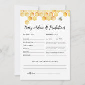 CALLAベビーシャワーアドバイス及び予報カード 招待状 (正面)