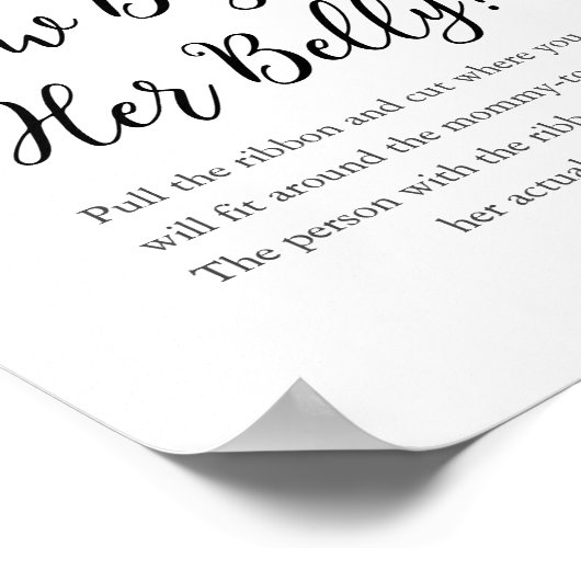 CALLA彼女の腹部の赤ちゃんシャワーゲームの大きさ ポスター (角)