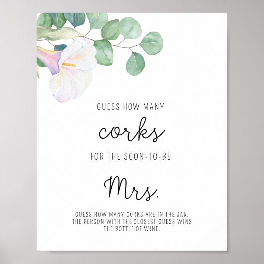 Calla -ブライダルシャワー数の推測 ポスター (正面)