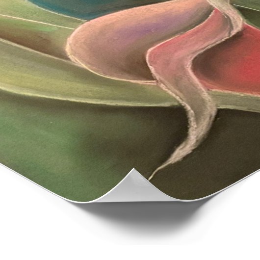 Calla Abstract Wall Art | Modern Botanical ポスター (角)