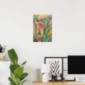 Calla Abstract Wall Art | Modern Botanical  ポスター (ホームオフィス)
