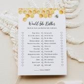 CALLA Beeは彼女はむしろブライダルシャワーゲームカード 招待状