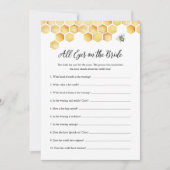 CALLA BEEオールアイズオンザブライドブライダルシャワーゲーム 招待状 (正面)