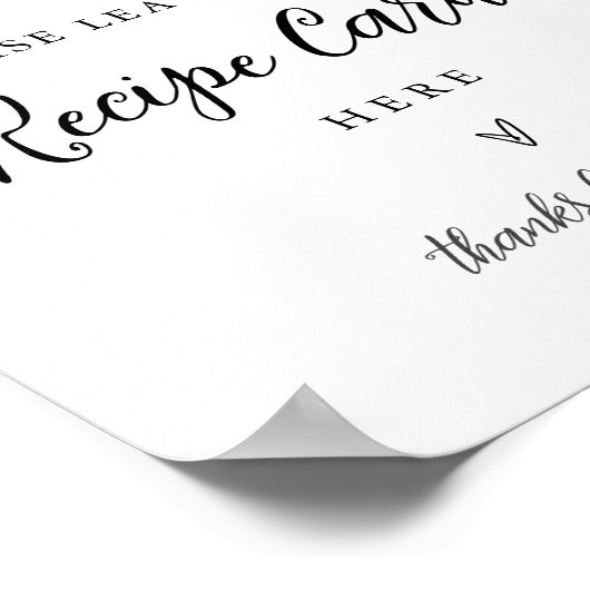 CALLA Beeレシピカードのサイン離れ-お使いのレシピ ポスター (角)