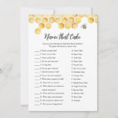 CALLA Bee名ザケーキブライダルシャワーゲームカード 招待状 (正面)