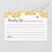 CALLA Bee子育てヒントベビーシャワーアドバイスカード エンクロージャーカード (正面)