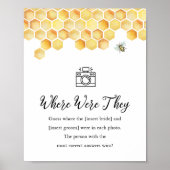 CALLA Bee彼らがブライダルシャワーゲームのサイン ポスター (正面)