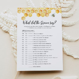 CALLA Bee新郎が何と言ったかブライダルゲームカード 招待状
