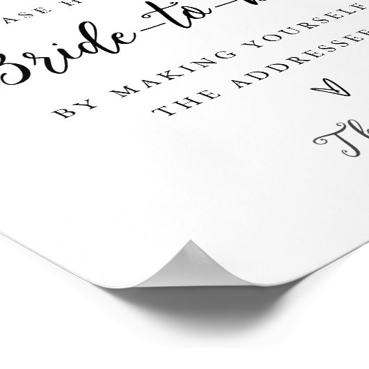 CALLA Bee Address the Envelope Sign ポスター (角)