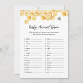 CALLA Bee Baby Animal Baby Showerゲームカード 招待状 (正面)