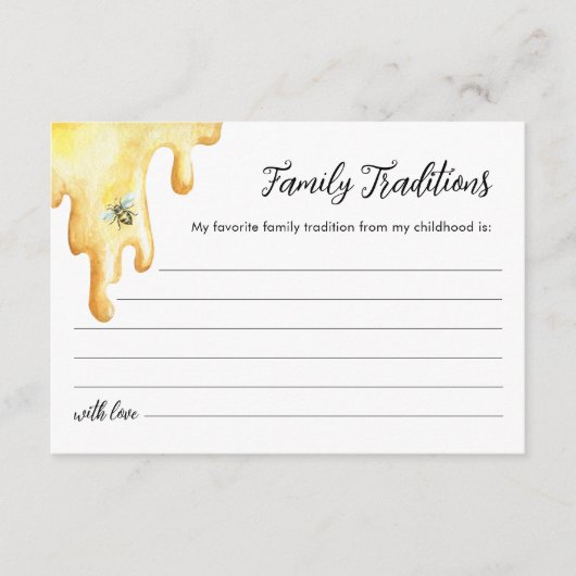 CALLA Bee Family Traditions赤ちゃんシャワーカード エンクロージャーカード (正面)