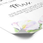 Calla flower -ブライダルシャワーいくつコルク ポスター (角)