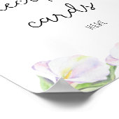 Calla flowers – あなたのレシピカードはこちらポスター ポスター (角)